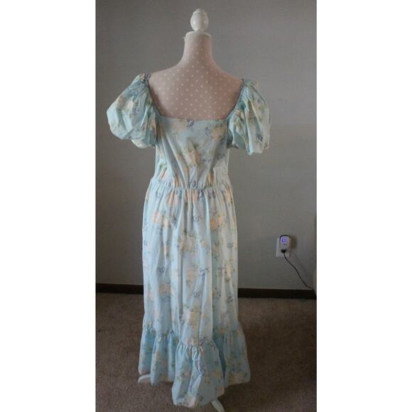 Beautiful LoveShackFancy  Estelle Blue Floral Dress - Picture 5 of 6